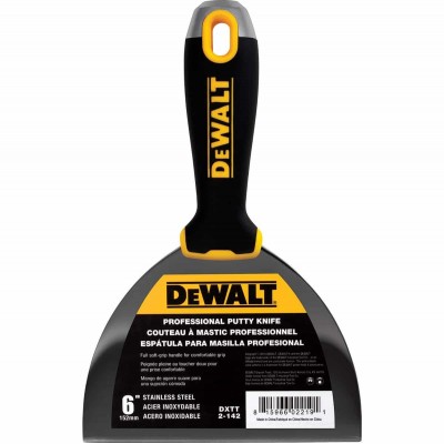 Шпатель DeWalt 6" 152 мм із нержавіючої сталі (2-142)