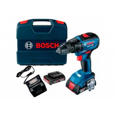 Акумуляторний дриль (шуруповерт) Bosch Professional GSR 18V-50 + 2 акб 18 В/2 Ач + ЗП GAL 18V-20 + L-Case (06019H5000)