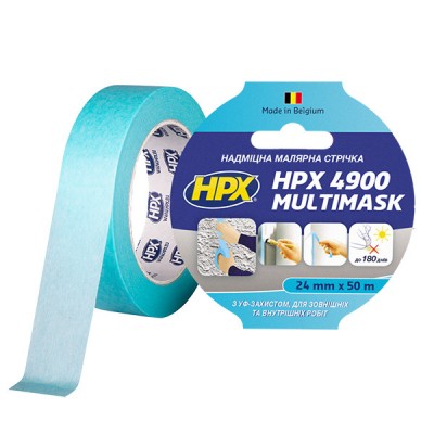 Надміцна малярська стрічка HPX 4900 MULTIMASK 24ммх50м з УФ-захистом (EW2550)