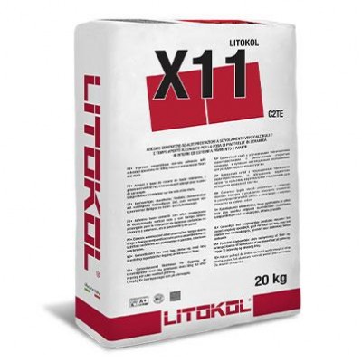 Клей на цементній основі LITOKOL X11 20 кг C2TE сірий (X110020)