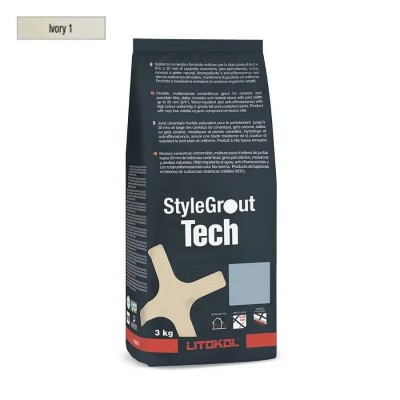 Цементна фуга Litokol StyleGrout Tech 0-20 (Ivory 1) 3 кг (SGTCHIVR10063)