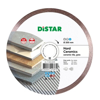 Диск алмазний Distar Hard ceramics 200 мм для керамограніта/кераміки (11120048015)