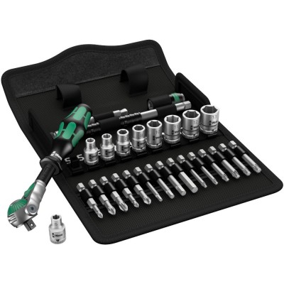 Набір з тріскачкою Wera 8100 SA 6 Zyklop Metric Ratchet Set (05004016001)