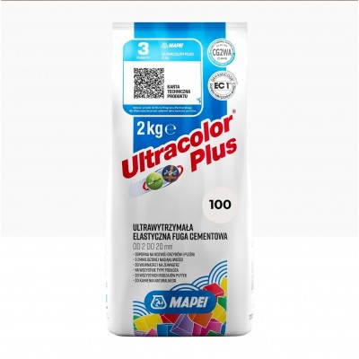 Цементна фуга MAPEI Ultracolor Plus 100 (білий) 2 кг (6010002A)