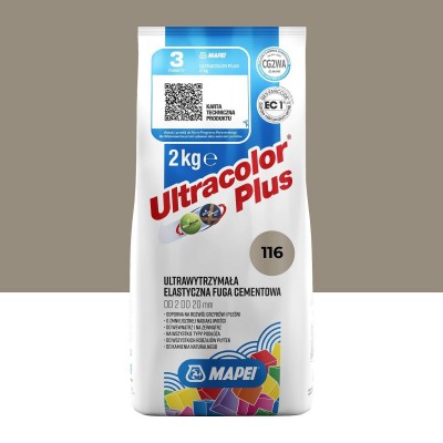 Цементна фуга MAPEI Ultracolor Plus 116 (сірий шалфей) 2 кг (6011602A)