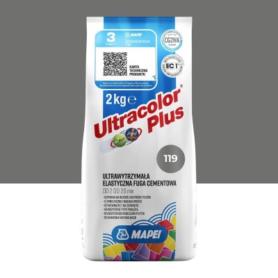 Цементна фуга MAPEI Ultracolor Plus 119 (сірий лондон) 2 кг (6011902A)