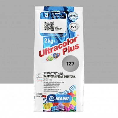 Цементна фуга MAPEI Ultracolor Plus 127 (арктичний сірий) 2 кг (6012702A)