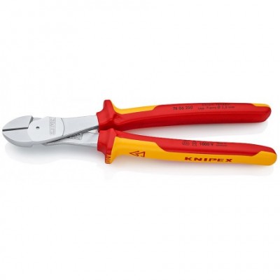 Кусачки бічні Knipex VDE особливої потужності (хромовані), 200 мм (74 22 200)