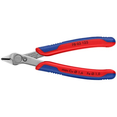 Кусачки Knipex Electronic Super Knips® прецизійні для найтонших робіт з різання, 125 мм (78 03 125)