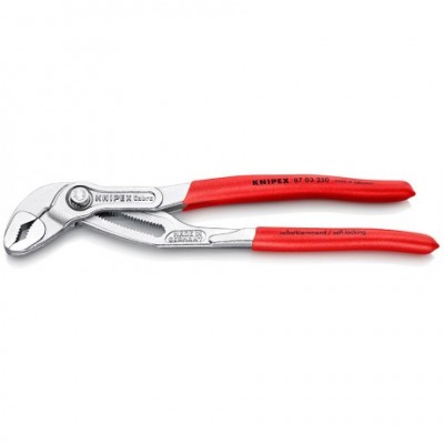 Переставні кліщі Knipex Cobra Hightech сантехнічні (хромовані), 250 мм (87 03 250)