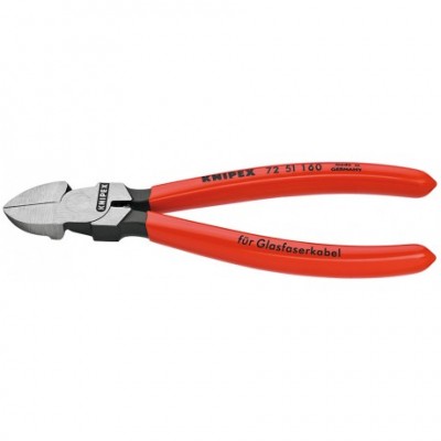 Кусачки бокові Knipex для світловодів (оптоволоконного кабелю), 160 мм (72 51 160)