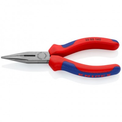 Плоскі круглогубці Knipex з ріжучими кромками (фосфатовані), 160 мм (25 01 160)