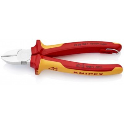 Кусачки бічні Knipex діелектричні 180 мм особливої потужності (70 06 180T)