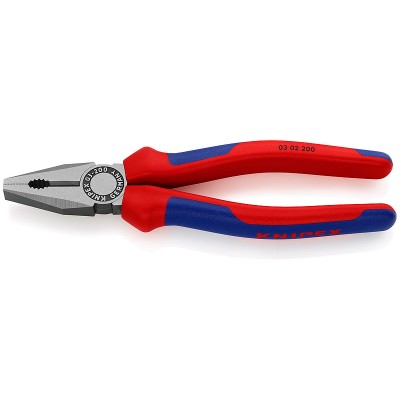 Плоскогубці Knipex комбіновані (фосфатовані), 200 мм (03 02 200)