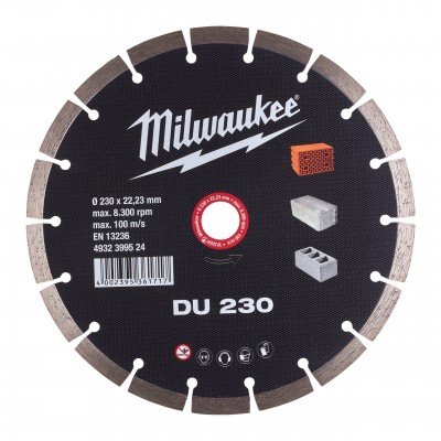 Алмазний диск MILWAUKEE DU 230 мм для бетону, каменю, цегли (4932399146)