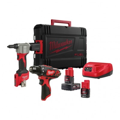 Набор аккумуляторных инструментов MILWAUKEE M12 BPP2L-422X (4933481028)